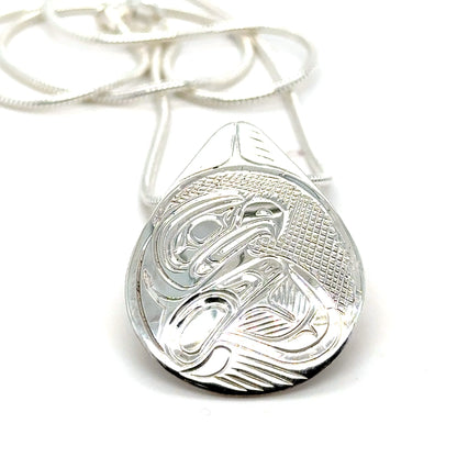 Pendant - Sterling Silver - Teardrop - Eagle