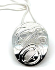 Pendant - Sterling Silver - Oval - Bear