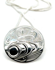 Pendant - Sterling Silver - Round - Thunderbird