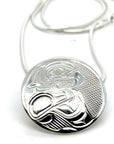 Pendant - Sterling Silver - Round - Eagle