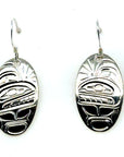 Earrings - Sterling Silver - Oval - Orca