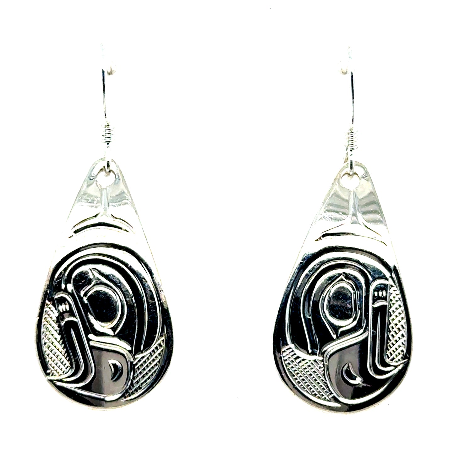 Earrings - Sterling Silver - Teardrop - Eagle