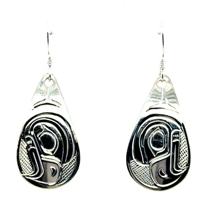 Earrings - Sterling Silver - Teardrop - Eagle