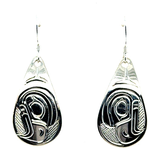 Earrings - Sterling Silver - Teardrop - Eagle