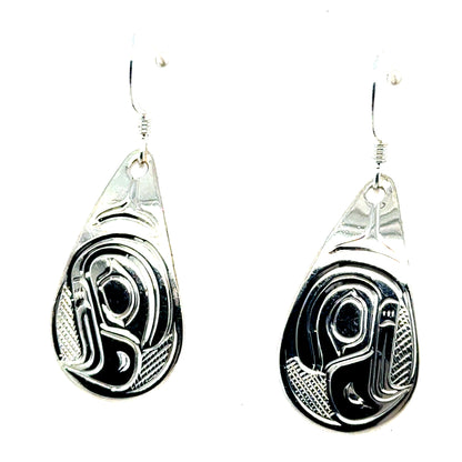 Earrings - Sterling Silver - Teardrop - Eagle