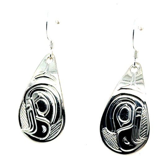 Earrings - Sterling Silver - Teardrop - Eagle