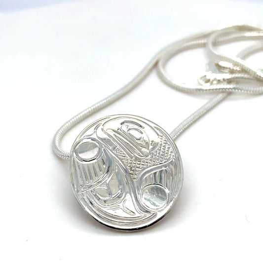 Pendant - Sterling Silver - Oval - Otter