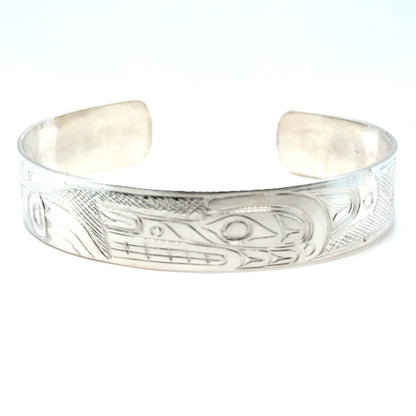 Bracelet - Sterling Silver - 1/2" - Wolf - Longer Length