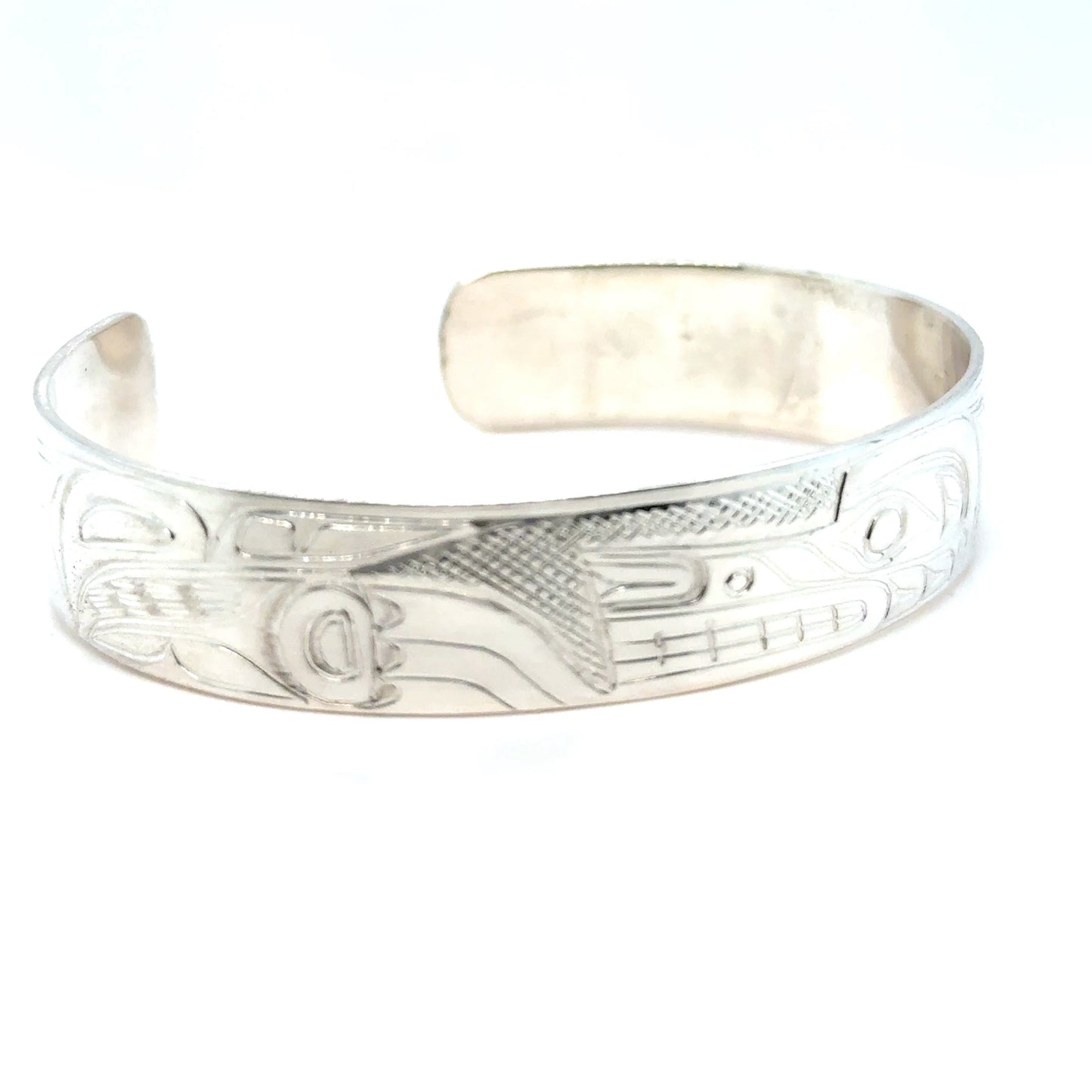 Bracelet - Sterling Silver - 1/2" - Wolf - Longer Length