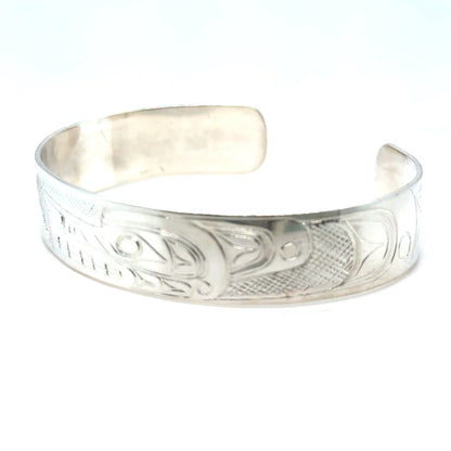 Bracelet - Sterling Silver - 1/2" - Wolf - Longer Length