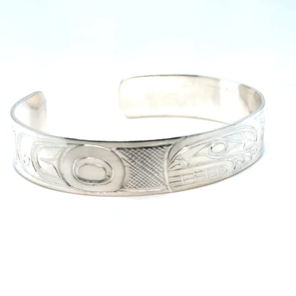 Bracelet - Sterling Silver - 1/2" - Orca - Longer Length