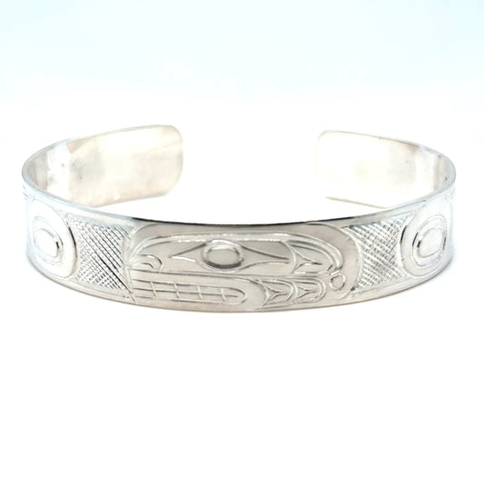 Bracelet - Sterling Silver - 1/2" - Orca - Longer Length