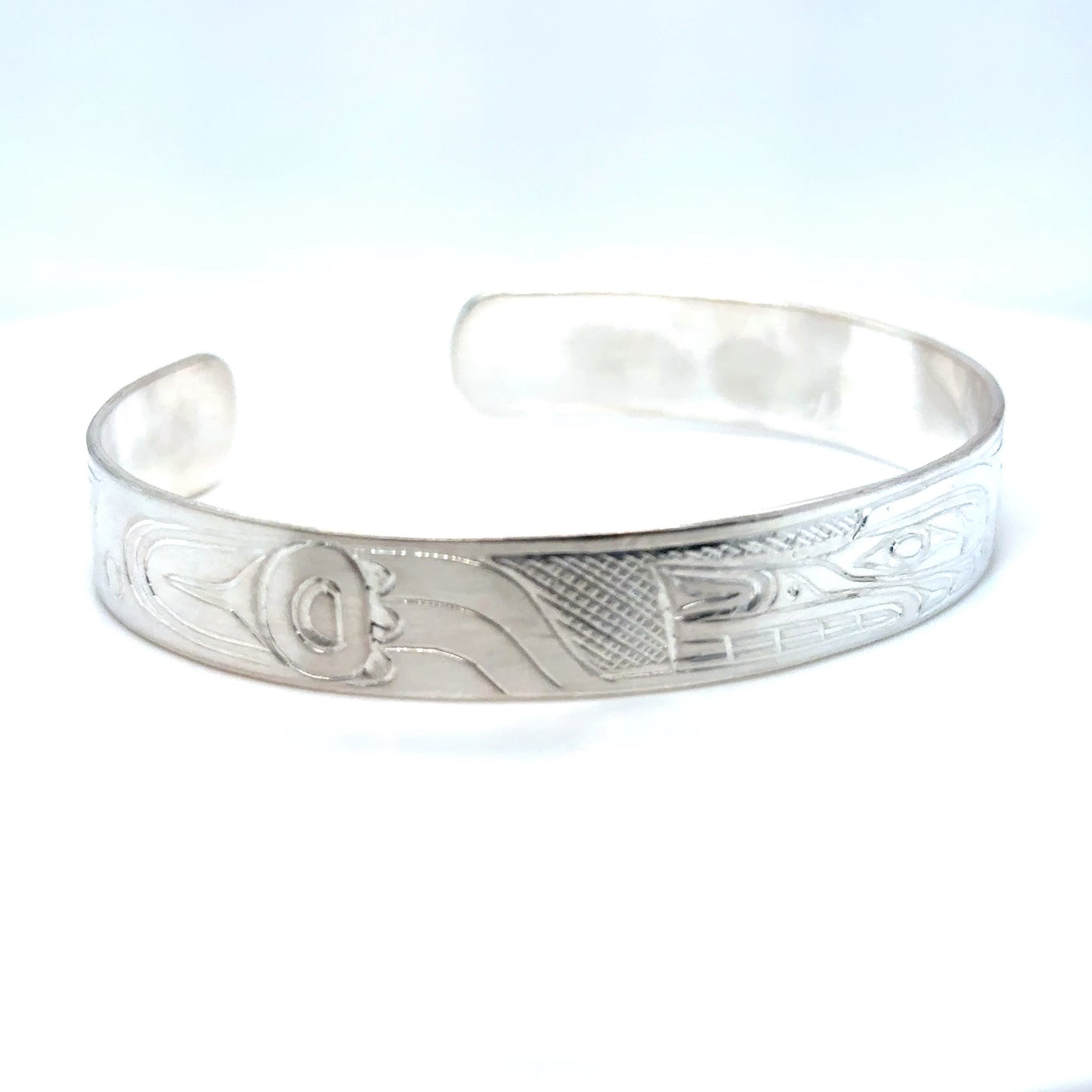 Bracelet - Sterling Silver - 3/8" - Wolf - Longer Length