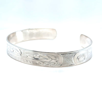 Bracelet - Sterling Silver - 3/8" - Orcas - Longer Length