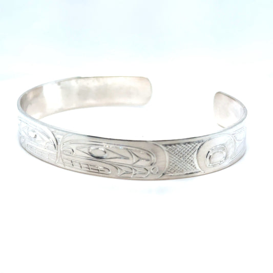 Bracelet - Sterling Silver - 3/8" - Orcas - Longer Length