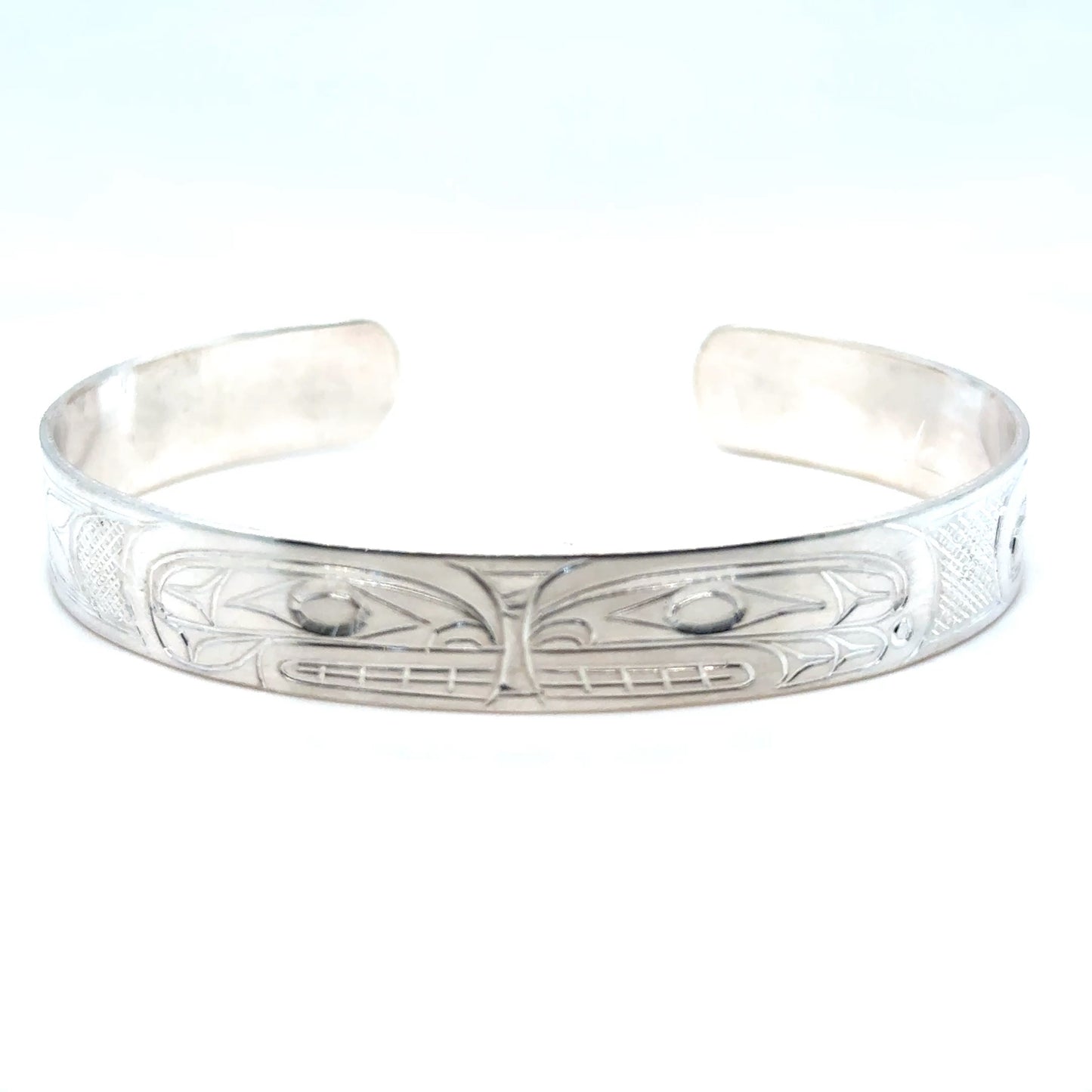 Bracelet - Sterling Silver - 3/8" - Orcas - Longer Length