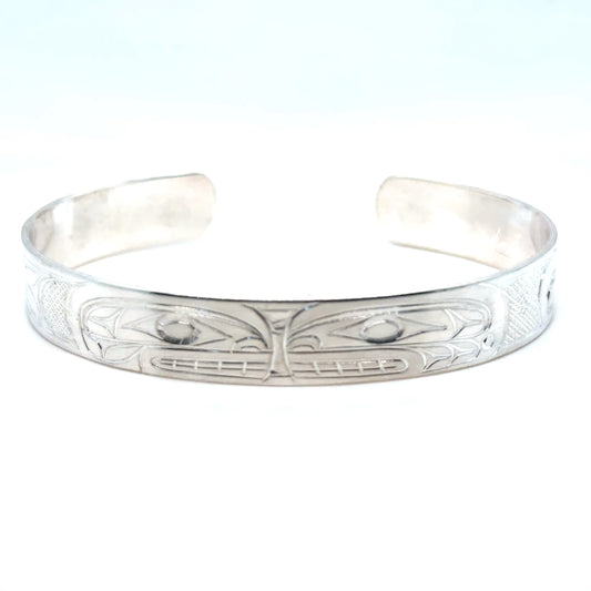 Bracelet - Sterling Silver - 3/8" - Orcas - Longer Length