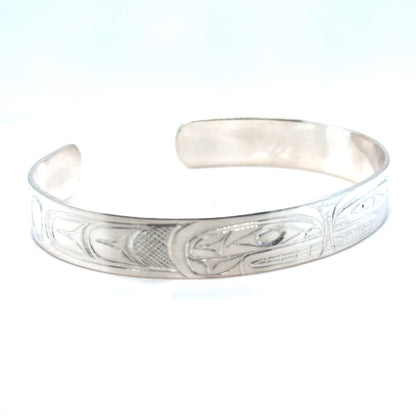 Bracelet - Sterling Silver - 3/8" - Orcas - Longer Length