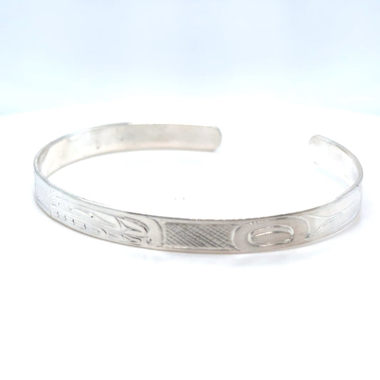 Bracelet - Sterling Silver - 1/4" - Orca - Longer Length