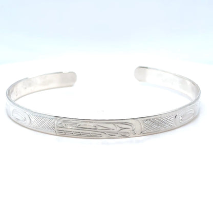 Bracelet - Sterling Silver - 1/4" - Orca - Longer Length