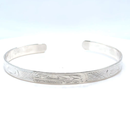 Bracelet - Sterling Silver - 1/4" - Orca - Longer Length