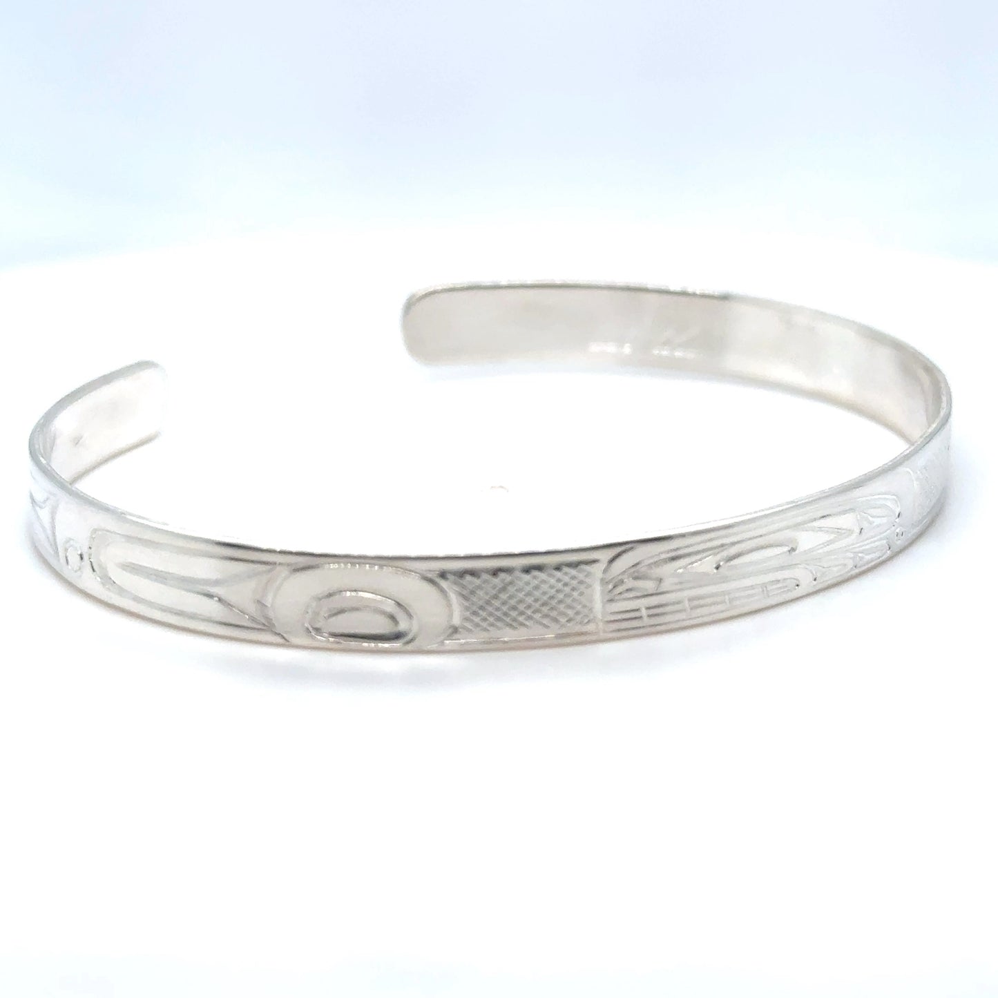 Bracelet - Sterling Silver - 1/4" - Orca - Longer Length