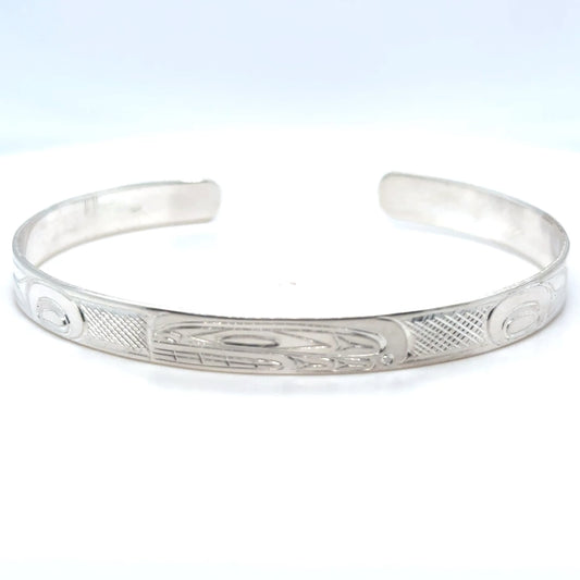 Bracelet - Sterling Silver - 1/4" - Orca - Longer Length