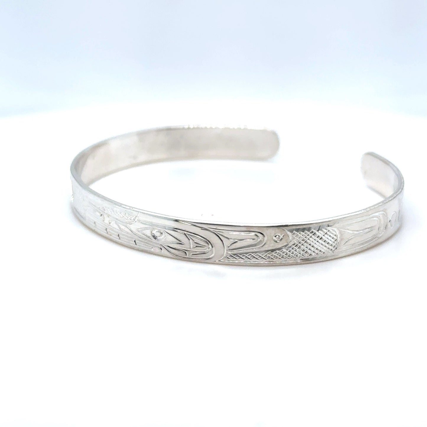 Bracelet - Sterling Silver - 1/4" - Wolf - Shorter Length