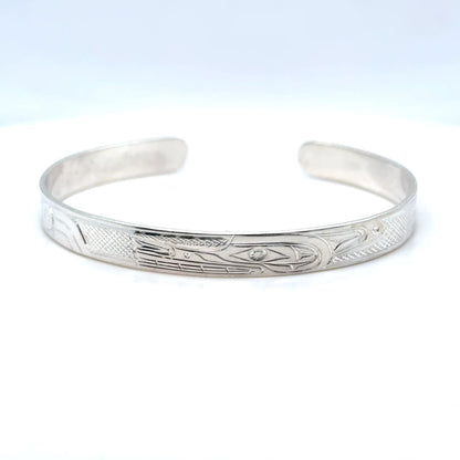 Bracelet - Sterling Silver - 1/4" - Wolf - Shorter Length