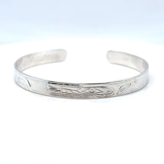 Bracelet - Sterling Silver - 1/4" - Wolf - Shorter Length