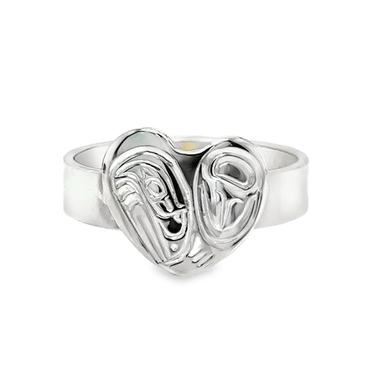 Ring - Sterling Silver - Heart - Raven
