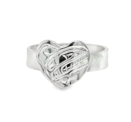 Ring - Sterling Silver - Heart - Orca