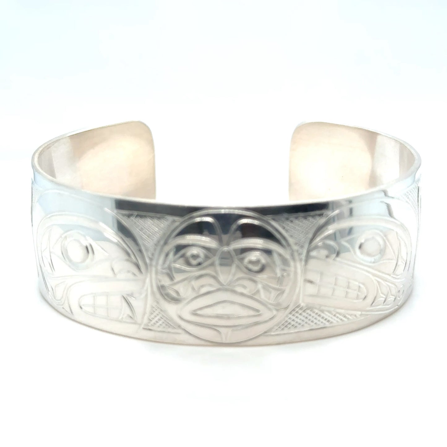 Bracelet - Sterling Silver - 3/4" - Orca Moon Orca - Shorter Length