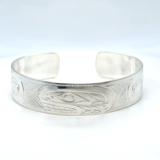 Bracelet - Sterling Silver - 1/2" - Orca - Shorter Length