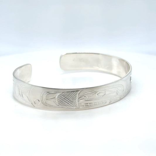Bracelet - Sterling Silver - 3/8" - Orca - Shorter Length