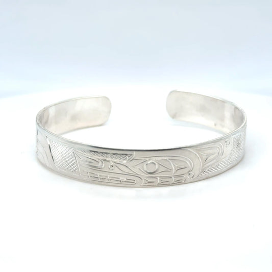 Bracelet - Sterling Silver - 3/8" - Wolf - Shorter Length