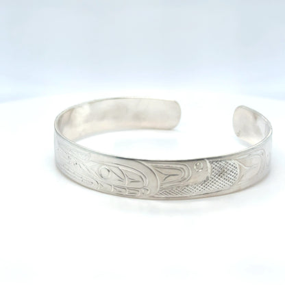 Bracelet - Sterling Silver - 3/8" - Wolf - Shorter Length