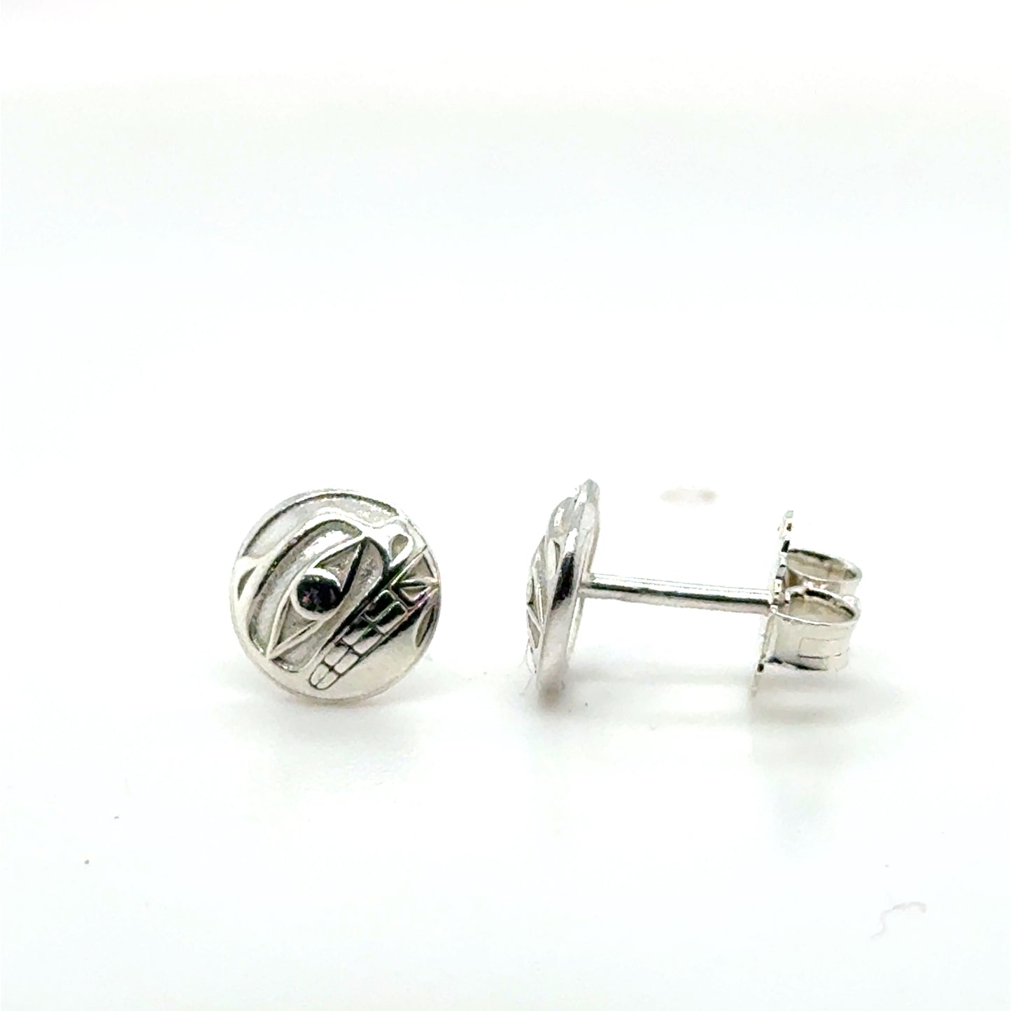 Earrings - Sterling Silver - Stud - Bear - Micro - 8mm