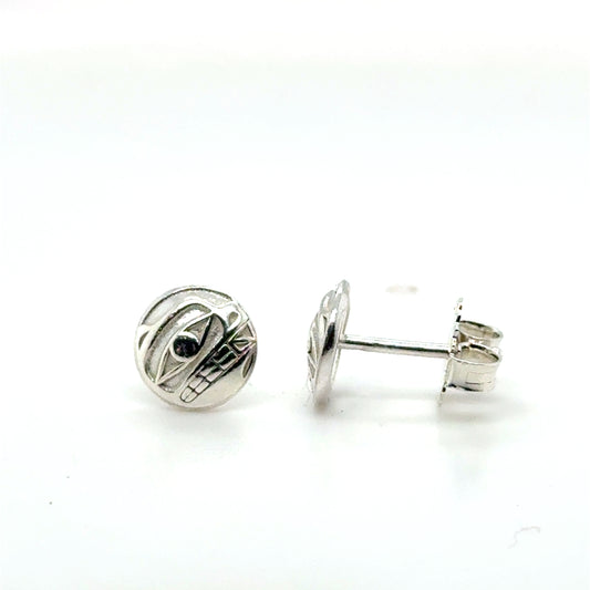 Earrings - Sterling Silver - Stud - Bear - Micro - 8mm