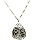 Pendant - Sterling Silver - Triangle - Hummingbird - Mini - 20mm