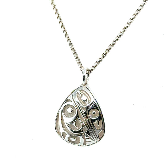 Pendant - Sterling Silver - Triangle - Hummingbird - Mini - 20mm