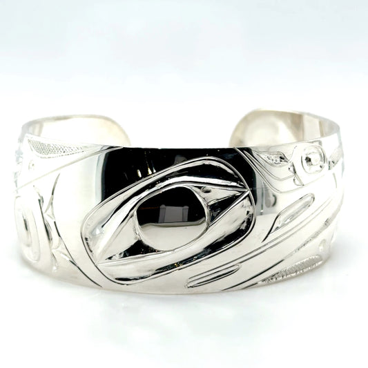Bracelet - Sterling Silver - 1" - Hummingbird