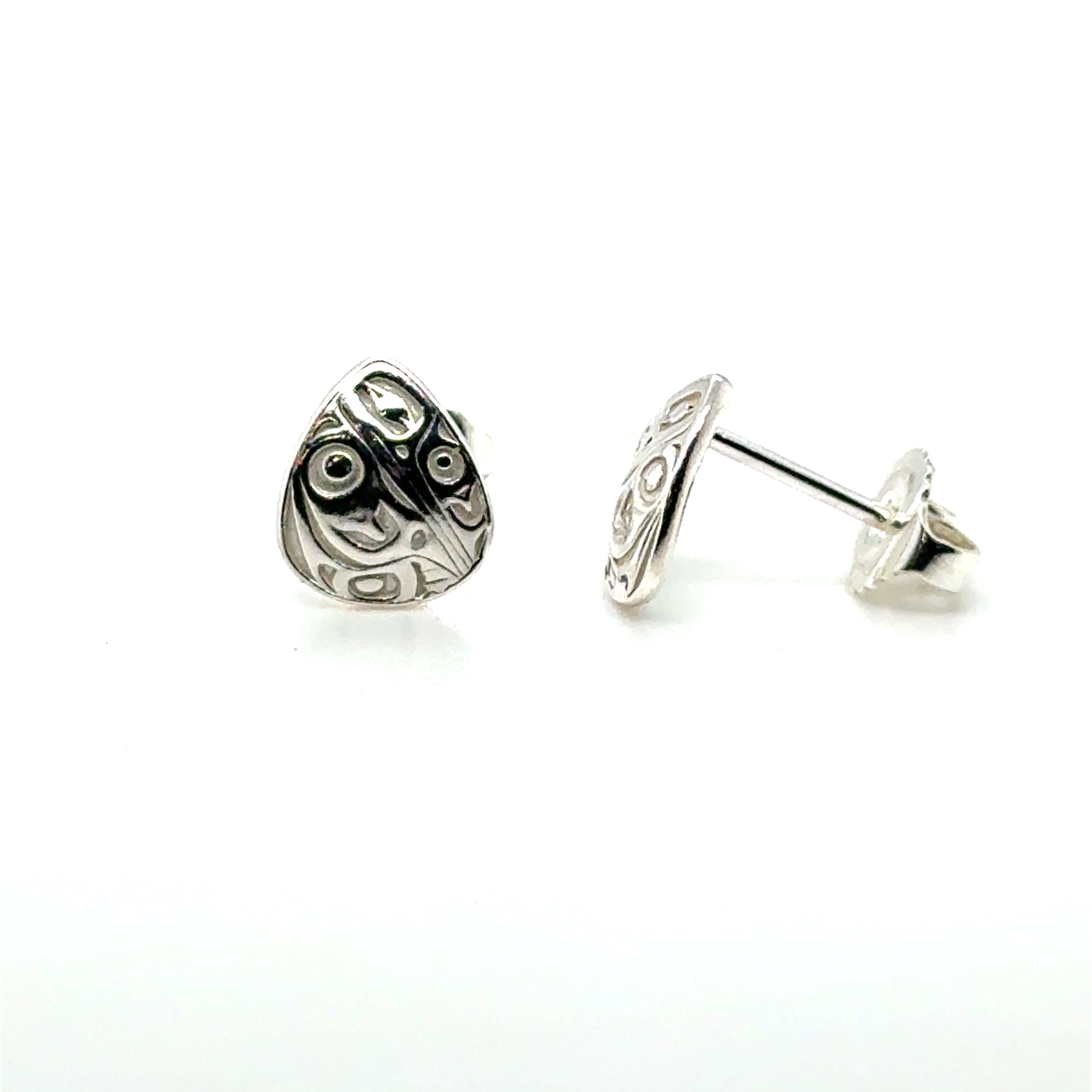 Earrings - Sterling Silver - Stud - Hummingbird - Mini - Triangle
