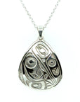 Pendant - Sterling Silver - Triangle - Hummingbird - 25mm