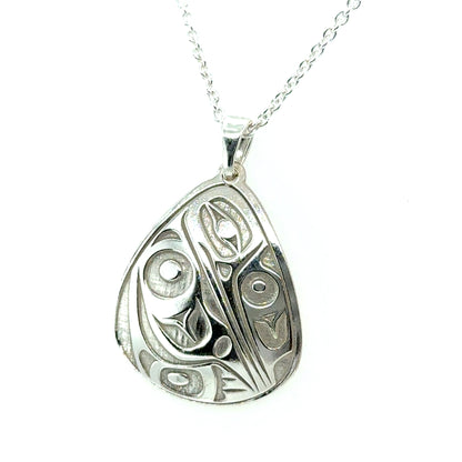 Pendant - Sterling Silver - Triangle - Hummingbird - 25mm