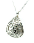 Pendant - Sterling Silver - Triangle - Hummingbird - 25mm