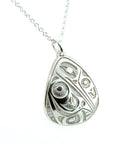 Pendant - Sterling Silver - Triangle - Hummingbird - 25mm