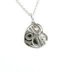 Pendant - Sterling Silver - Heart - Hummingbird - Mini