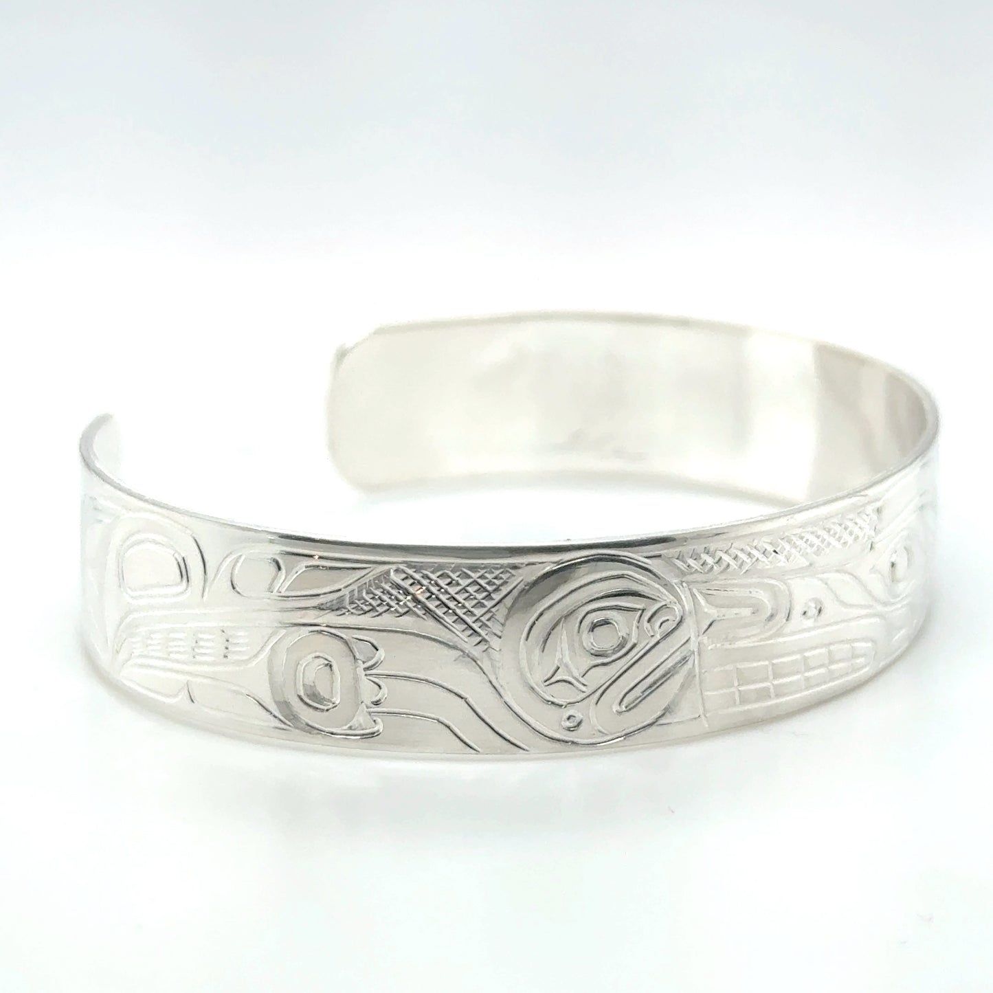 Bracelet - Sterling Silver - 1/2" - Wolf & Moon