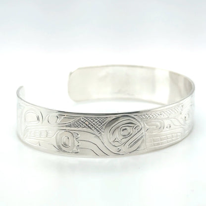Bracelet - Sterling Silver - 1/2" - Wolf & Moon